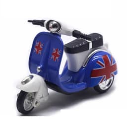 New Alloy Pullback Car 1:43 Retro Style Three Wheeled Vehicle Model Cartoon Design Door Can Open Sports Car Model