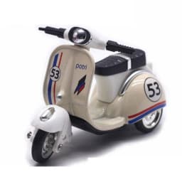 New Alloy Pullback Car 1:43 Retro Style Three Wheeled Vehicle Model Cartoon Design Door Can Open Sports Car Model