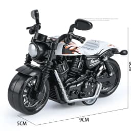 New Alloy Pullback Car 1:43 Retro Style Three Wheeled Vehicle Model Cartoon Design Door Can Open Sports Car Model