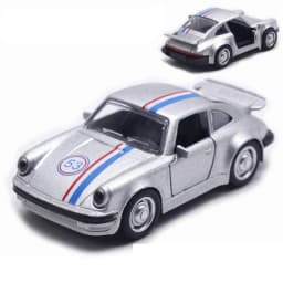 New Alloy Pullback Car 1:43 Retro Style Three Wheeled Vehicle Model Cartoon Design Door Can Open Sports Car Model