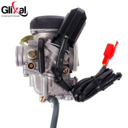 Glixal 20mm Big Bore Carb CVK Carburetor for Chinese GY6 49cc 50cc 60cc 80cc 100cc 139QMB 139QMA Scooter Moped ATV Go-Kart