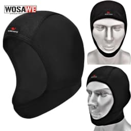 WOSAWE Unisex Motorcycle Balaclava Bike Chin Cover Quick Dry Breathable Cycling Motocross Helmets Inner Lining Hat Headgear