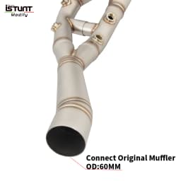 For BMW S1000RR 2019 - 2025 S1000R 2021 - 2025 Motocycle Exhaust System Front Link Pipe Connect Original Muffler Escape Moto