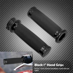 Motorcycle Universal 1"25mm Handle Bar Hand Grips Black For Harley Touring Road King Dyna VRSC Sportster XL 883 1200 XR Softail