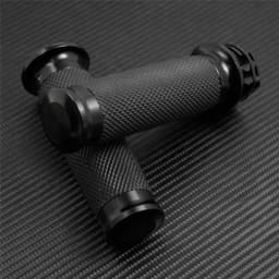 Motorcycle Universal 1"25mm Handle Bar Hand Grips Black For Harley Touring Road King Dyna VRSC Sportster XL 883 1200 XR Softail
