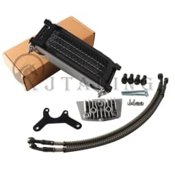 Motocross Universal 50cc-140cc Modified Oil Cooler Oil Radiator Kit for Honda Yamaha Kawasaki Dirt Bike Mopeds Enduro Motocross