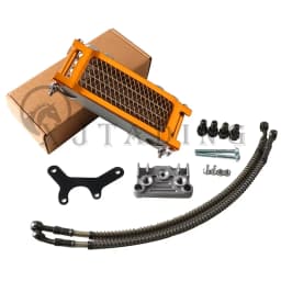Motocross Universal 50cc-140cc Modified Oil Cooler Oil Radiator Kit for Honda Yamaha Kawasaki Dirt Bike Mopeds Enduro Motocross