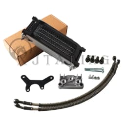 Motocross Universal 50cc-140cc Modified Oil Cooler Oil Radiator Kit for Honda Yamaha Kawasaki Dirt Bike Mopeds Enduro Motocross