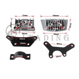 Motocross Universal 50cc-140cc Modified Oil Cooler Oil Radiator Kit for Honda Yamaha Kawasaki Dirt Bike Mopeds Enduro Motocross