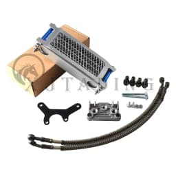 Motocross Universal 50cc-140cc Modified Oil Cooler Oil Radiator Kit for Honda Yamaha Kawasaki Dirt Bike Mopeds Enduro Motocross