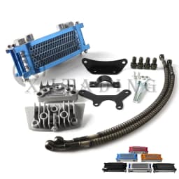 Motocross Universal 50cc-140cc Modified Oil Cooler Oil Radiator Kit for Honda Yamaha Kawasaki Dirt Bike Mopeds Enduro Motocross