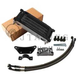 Motocross Universal 50cc-140cc Modified Oil Cooler Oil Radiator Kit for Honda Yamaha Kawasaki Dirt Bike Mopeds Enduro Motocross