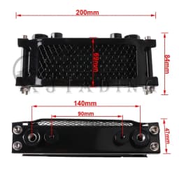 Motocross Universal 50cc-140cc Modified Oil Cooler Oil Radiator Kit for Honda Yamaha Kawasaki Dirt Bike Mopeds Enduro Motocross