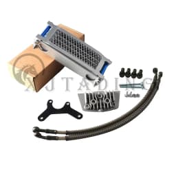 Motocross Universal 50cc-140cc Modified Oil Cooler Oil Radiator Kit for Honda Yamaha Kawasaki Dirt Bike Mopeds Enduro Motocross