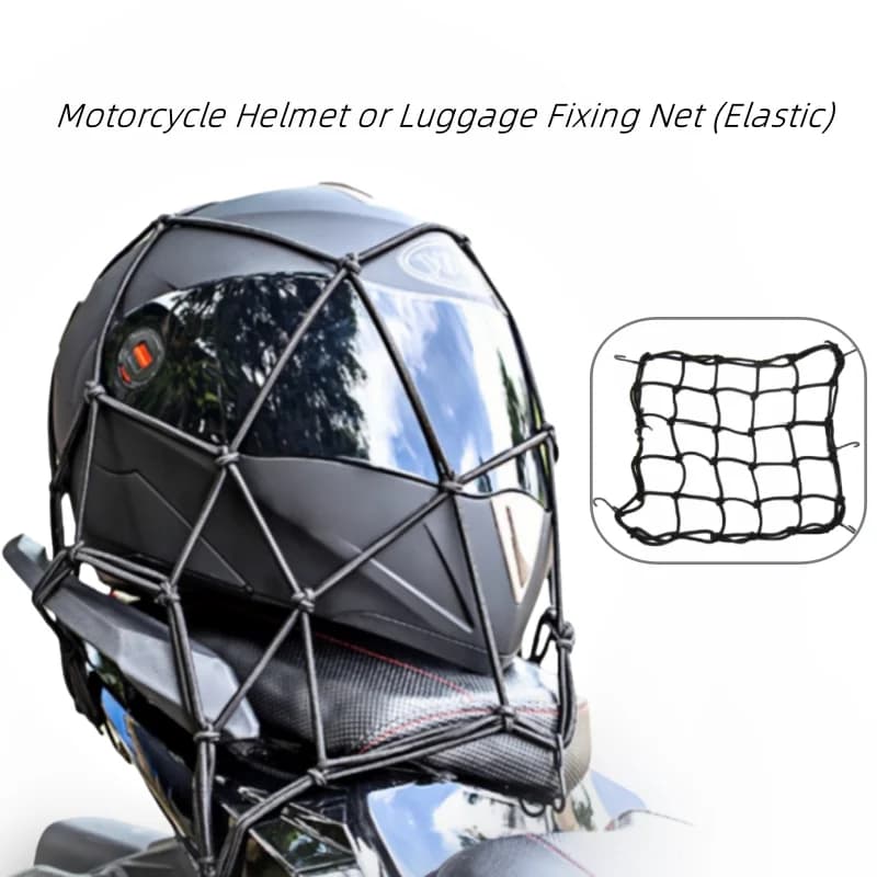 Motorcycle Cargo Net , Elastic Luggage Mesh Nets for Motorcycle Bike Scooter, Heavy Duty Bungee Holder Organizer Accessories