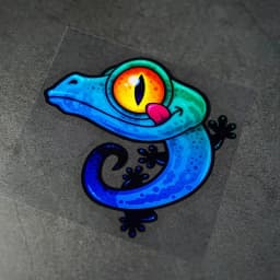 1PC Colorful Gecko Motorcycle Stickers Waterproof for Motorbike DIY Scooter Body Helmet Box Car Window Universal Vinyl Decals
