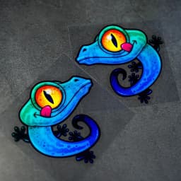 1PC Colorful Gecko Motorcycle Stickers Waterproof for Motorbike DIY Scooter Body Helmet Box Car Window Universal Vinyl Decals