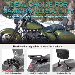 Detachables 4 Point Docking Hardware Kit Motorcycle Sissy Bar Backrest Luggage Rack For Harley Touring Electra Glide Road King