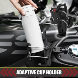 Motorcycle Outdoor Riding Mirror Handlebar Water Bottle Cup Holder Universal Adjustable Drinking Cup Bracket