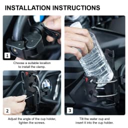 Motorcycle Outdoor Riding Mirror Handlebar Water Bottle Cup Holder Universal Adjustable Drinking Cup Bracket