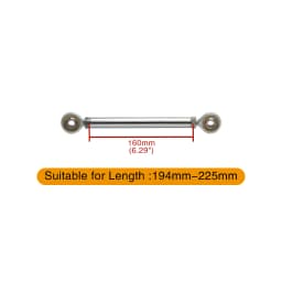 Chrome Motorcycle Shift Rod Linkage M6 Left-Right Side Thread 40-400mm 60 80 100 120 160 180 200 220 240 260 280 320 340 380mm