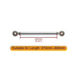 Chrome Motorcycle Shift Rod Linkage M6 Left-Right Side Thread 40-400mm 60 80 100 120 160 180 200 220 240 260 280 320 340 380mm