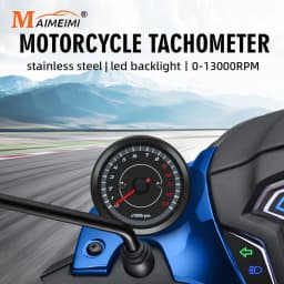 12V Universal Motorcycle Tachometer LED Electronic Tach Gauge Motobike Accessory Machinery Electronic Tachometer 0-13000 RPM