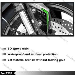 3D Motorcycle Fender Sticker Front Fender Decals Accessories For Z900 Z 900 2021-2025