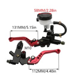 Motorcyle Universal 7/8" 22mm CNC Aluminum Motorcycle Adjustable Clutch Brake Pump Lever Hydraulic Master Cylinder for 250cc-500