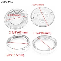 Deep Dish Turn Signal Lenses Bezels Trim Ring Flat Chrome For Harley Road Glide Road King Electra Tour Glide Heritage 1986-2021