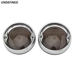 Deep Dish Turn Signal Lenses Bezels Trim Ring Flat Chrome For Harley Road Glide Road King Electra Tour Glide Heritage 1986-2021