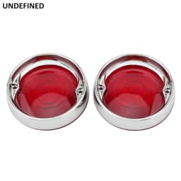 Deep Dish Turn Signal Lenses Bezels Trim Ring Flat Chrome For Harley Road Glide Road King Electra Tour Glide Heritage 1986-2021