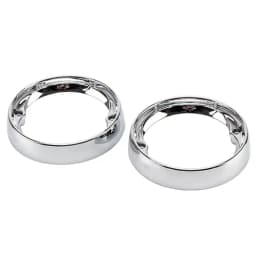 Deep Dish Turn Signal Lenses Bezels Trim Ring Flat Chrome For Harley Road Glide Road King Electra Tour Glide Heritage 1986-2021