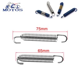 Sclmotos- 75mm 2pcs Motorcycle Exhaust Spring Hooks Stainless Steel Exhaust Front Middle Link Pipe Rotatable Metal Springs Kit