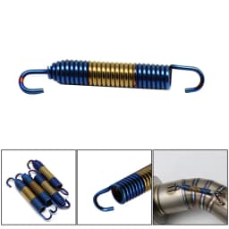 Sclmotos- 75mm 2pcs Motorcycle Exhaust Spring Hooks Stainless Steel Exhaust Front Middle Link Pipe Rotatable Metal Springs Kit