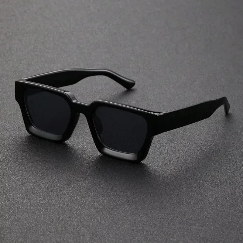 1PC Unisex Plastic Fashion Square Frame Sunglasses For Street Photography And Beach Trips Driving Accessories