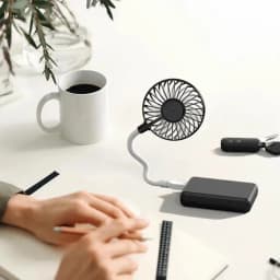 .1 Piece Silent Cooling Power Bank Wireless Mini Play Plug Fans Summer Long USB Rechargeable Handheld Fan
