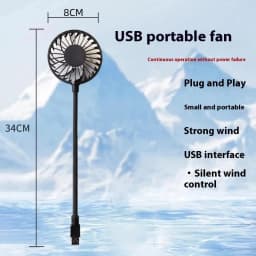 .1 Piece Silent Cooling Power Bank Wireless Mini Play Plug Fans Summer Long USB Rechargeable Handheld Fan