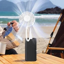 .1 Piece Silent Cooling Power Bank Wireless Mini Play Plug Fans Summer Long USB Rechargeable Handheld Fan