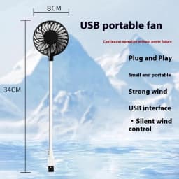 .1 Piece Silent Cooling Power Bank Wireless Mini Play Plug Fans Summer Long USB Rechargeable Handheld Fan