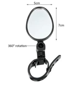 2pcs Adjustable Rotate Bicycle Auxiliary Rearview Mirror Handlebar Mount Wide-Angle Convex Cycling Rear View Mirrors Accessories