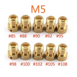 Pack of 10pcs Motorcycle Carburetor Main Jets Slow Pilot Jets for PWK PWM Keihin OKO CVK NSR KSR Carb Set Injector Nozzle