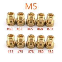 Pack of 10pcs Motorcycle Carburetor Main Jets Slow Pilot Jets for PWK PWM Keihin OKO CVK NSR KSR Carb Set Injector Nozzle