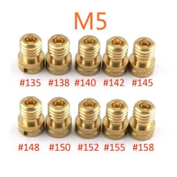 Pack of 10pcs Motorcycle Carburetor Main Jets Slow Pilot Jets for PWK PWM Keihin OKO CVK NSR KSR Carb Set Injector Nozzle