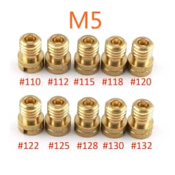 Pack of 10pcs Motorcycle Carburetor Main Jets Slow Pilot Jets for PWK PWM Keihin OKO CVK NSR KSR Carb Set Injector Nozzle