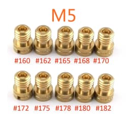 Pack of 10pcs Motorcycle Carburetor Main Jets Slow Pilot Jets for PWK PWM Keihin OKO CVK NSR KSR Carb Set Injector Nozzle