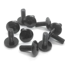 10pcs Black Large Flat Head Hexagon Socket Screws Bolts M6 Anti-rust Black Zinc Plating for Motorcycle Moped Scooter Tail Plates