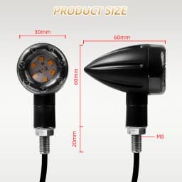 2/4Pcs Motorcycle LED Turn Signal Indicators Stop Light Mini Bullet Warning Lamp Blinker Light 12V For Honda Suzuki Kawasaki AE