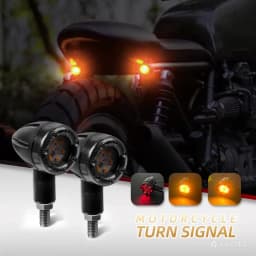 2/4Pcs Motorcycle LED Turn Signal Indicators Stop Light Mini Bullet Warning Lamp Blinker Light 12V For Honda Suzuki Kawasaki AE