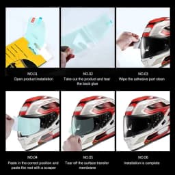 Motorcycle Helmet Anti-rain and Anti-fog Films Safety Driving Durable Nano Coating Clear Sticker Film Motorbike Accessories